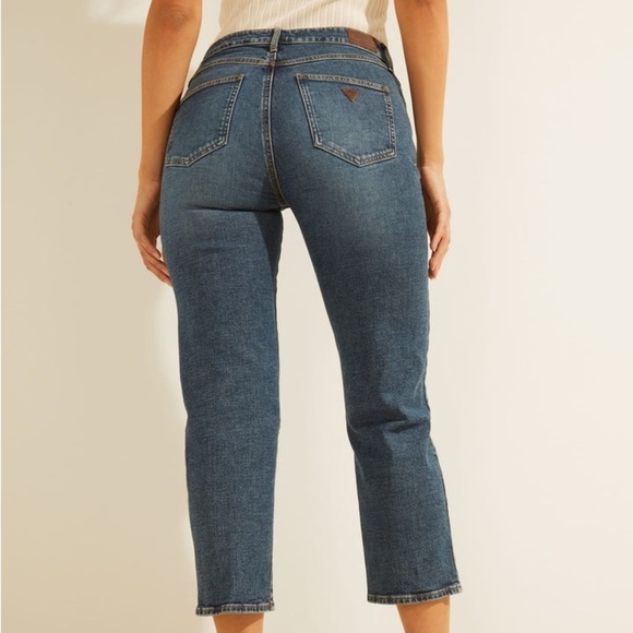 New GUESS 1981 STRAIGHT CROP JEANS SZ 26 - Picture 7 of 9